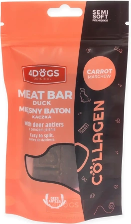 4Dogs Przysmak Dla Psa Baton Kaczka Marchew Półmiękki 2szt