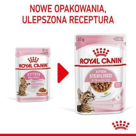 Royal Canin Kitten Sterilised Karma Mokra Dla Kociąt Sos 85g