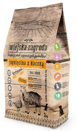Wiejska Zagroda Karma Dla Psa Jagnięcina z Kaczką 2kg