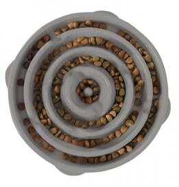 Outward Hound Fun Feeder Miska Spowalniająca Szara