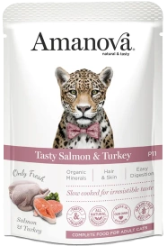 Amanova Tasty Karma dla Kota Łosoś Indyk 85g