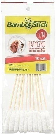 Bamboostick Patyczki Do Uszu Dla Psa S/M 10szt