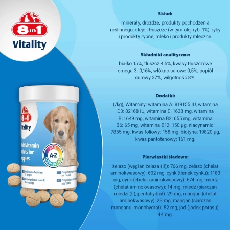 8in1 Vitality Witaminy Dla Szczeniąt 100tab