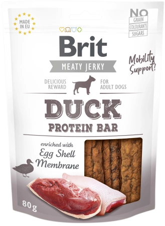 Brit Jerky Duck Protein Bar 80g, przysmak dla psa
