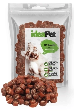 Ideapet Przysmak dla Psa Sushi z Królikiem 500g