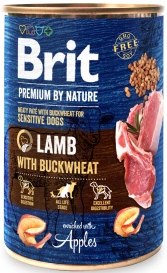 Brit Premium By Nature Puszka 400g Lamb Buckwheat, Apple, karma dla psa