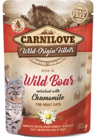 Carnilove Cat Wild Boar & Chamomile - dzik i rumianek saszetka 85g