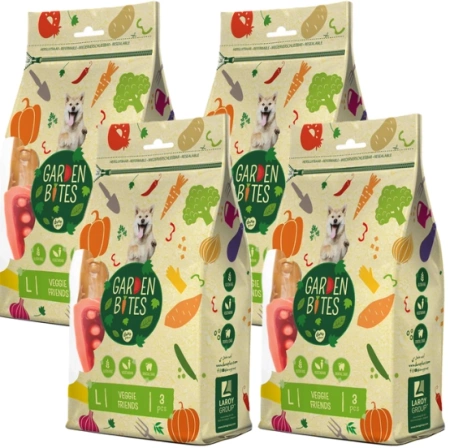 Garden Bites Veggie Friends Large Pounch L Warzywa do Zębów 4x270g