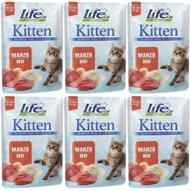 Life Cat Kitten Karma dla Kota Juniora Wołowina 6x70g