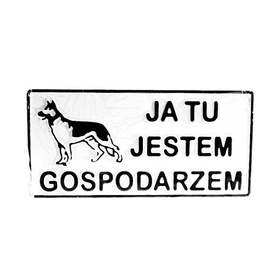 Tabliczka Informacyjna Metalowa Duża 140x280 Pies