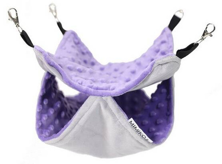 MIMIKO Pets Hamak Dwupoziomowy 30x30cm Wrzosowy