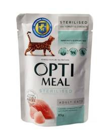 Optimeal Kot Saszetka 85g Adult Sterilised Indyk Kurczak