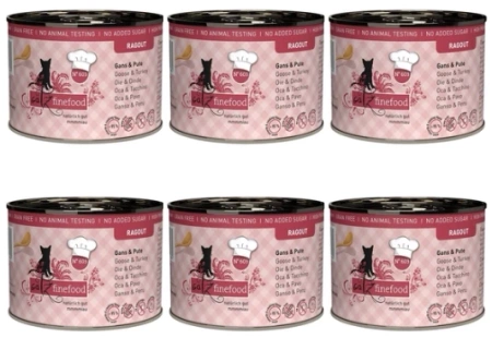 Catz Finefood Karma Dla Kota Gęś Indyk 6x190g