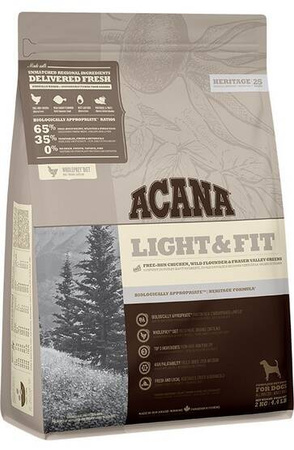 Acana Light & Fit Dog Karma Dla Psa Kurczak Flądra 2kg