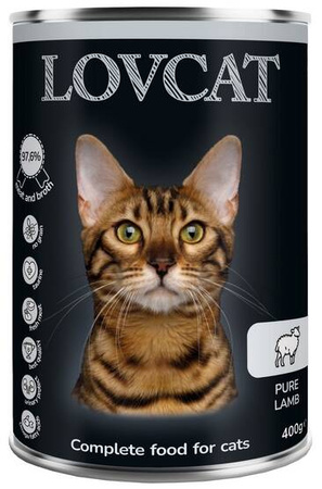 Lovcat Karma Dla Kota Pure Jagnięcina 400g