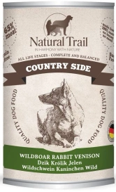 Natural Trail Karma Mokra Dla Psa Królik Dziczyzna Puszka 400g