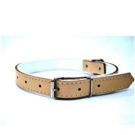 Chaba Skórzana Obroża Dla Psa Beż 12mm/35cm