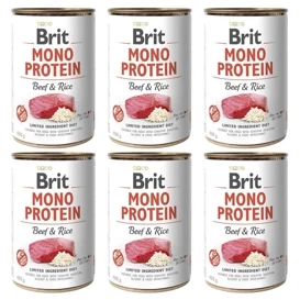 Brit Karma Monoproteinowa dla Psa Wołowina Ryż 6x400g