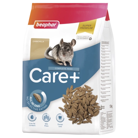 Beaphar Care+ Sucha Karma dla Szynszyli, Pełnoporcjowa 1,5kg