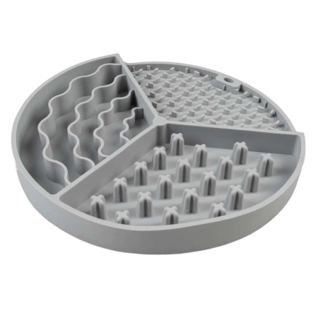 Duvo+ Triple Mata Dla Psa Spowalniająca Silikon Szara 20cm