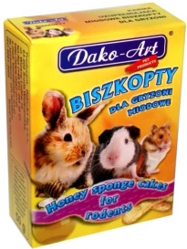 Dako-Art Biszkopty Z Miodem dla Gryzoni Karton 50g