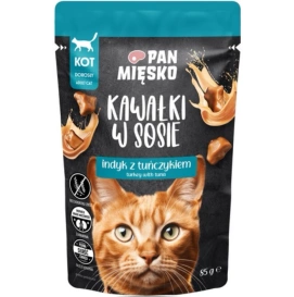 Pan Mięsko Karma Dla Kota Indyk Tuńczyk w Sosie 85g