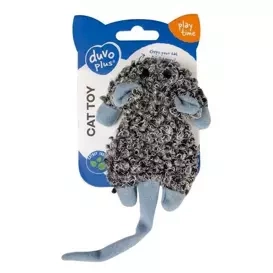 Duvo+ Zabawka dla Kota Myszka Kocimiętka Szara