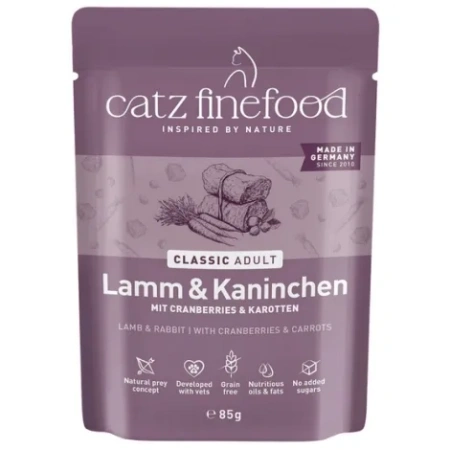 Catz Finefood Classic N11 Karma dla Kota Jagnięcina Królik 85g