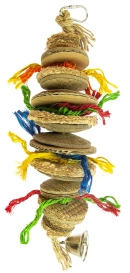 Duvo+ Zabawka Dla Ptaków Łańcuszek Karton Kokos 23x7x7cm