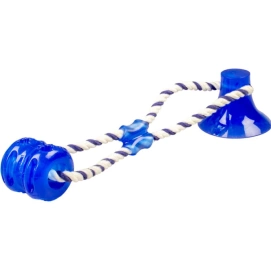 Duvo+ Gumowa Zabawka dla Psa Sznur Z Przyssawką Niebieska