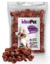 IdeaPet Przysmak Dla Psa Węzełki z Kaczki 5cm 500g
