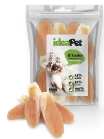 IdeaPet Przysmak dla Psa Uszka Królicze z Kaczką 500g