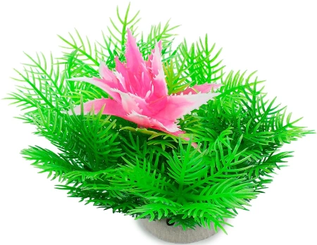Happet Sztuczna Roślina Do Akwarium Różowy Kwiat 10cm