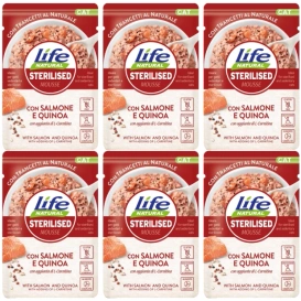 Life Cat Sterilised Karma Dla Kota Łosoś Komosa 6x70g