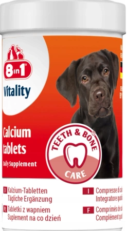 8in1 Vitality Witaminy Dla Psa Wapń Mocne Kości 155 tabl