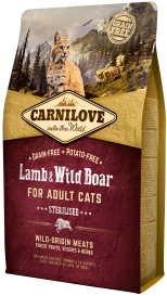 Carnilove Cat Lamb & Wild Boar Sterilised - jagnię i dzik 2kg