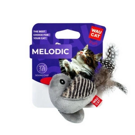 WAUCAT Zabawka Dla Kota Ptaszek Śpiewający 13cm