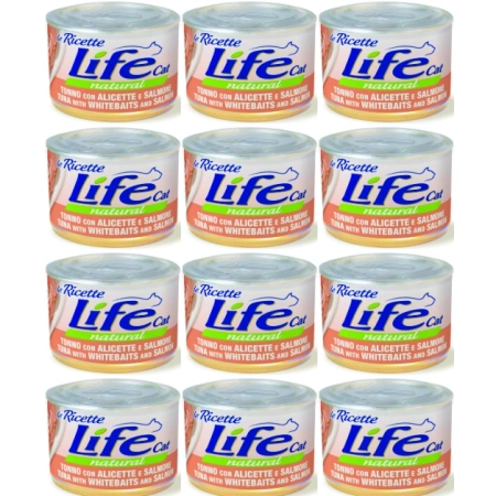 Life Cat Tuńczyk Łosoś Anchovies Karma dla Kota Puszka 12x150g