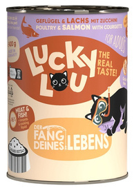 Lucky Lou Karma Dla Kota Drób Łosoś Puszka 400g