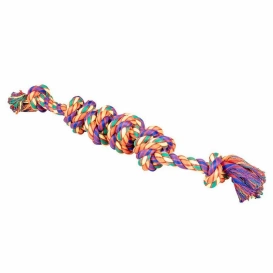 Duvo+ Kolorowy Sznur dla Psa z 3 Supłami 58x7x7cm
