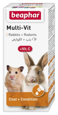 Beaphar MultiI-Vit Witaminy dla Królików i Gryzoni 4x20ml