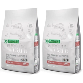 Nature’s Protection White Dogs Starter Łosoś 2x1,5kg