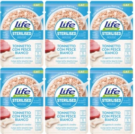 Life Cat Sterilised Karma Dla Kota Tuńczyk Biała Ryba 6x70g