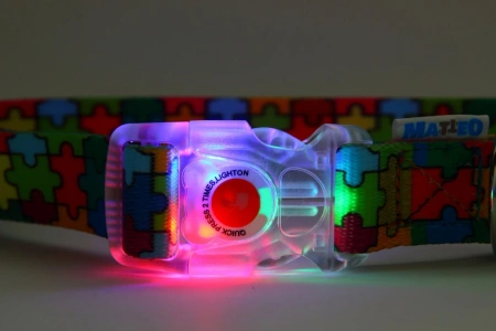 Matteo Obroża Taśmowa dla Psa Puzzle LED 25mm/38-65cm
