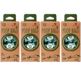 Poop Bags Worki Na Odchody Biodegradowalne 4x120szt