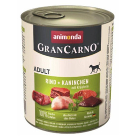 Animonda GranCarno Adult Rind Kaninchen Krautern Wołowina + Królik z Ziołami puszka 800g
