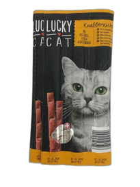 Lucky Cat Kabanos Drób Wątróbka Trawa 10szt 50g