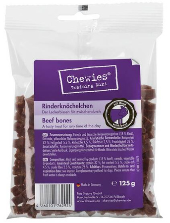 Chewies Googies Przysmak Dla Psa Mini Kostki Wołowina 125g