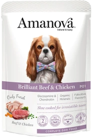 Amanova Brilliant Mokra Karma dla Psa Wołowina Kurczak 100g