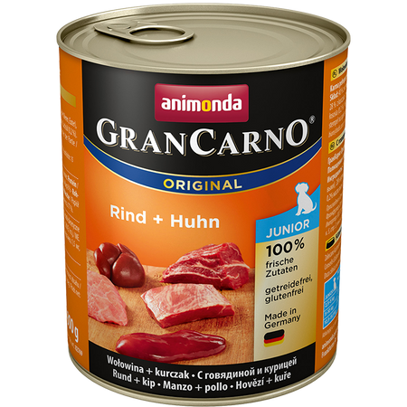 Animonda GranCarno Junior Rind Huhn Wołowina + Kurczak puszka 800g